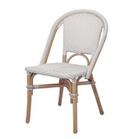 Avignon Paris Bistro Chair, White/ Gray